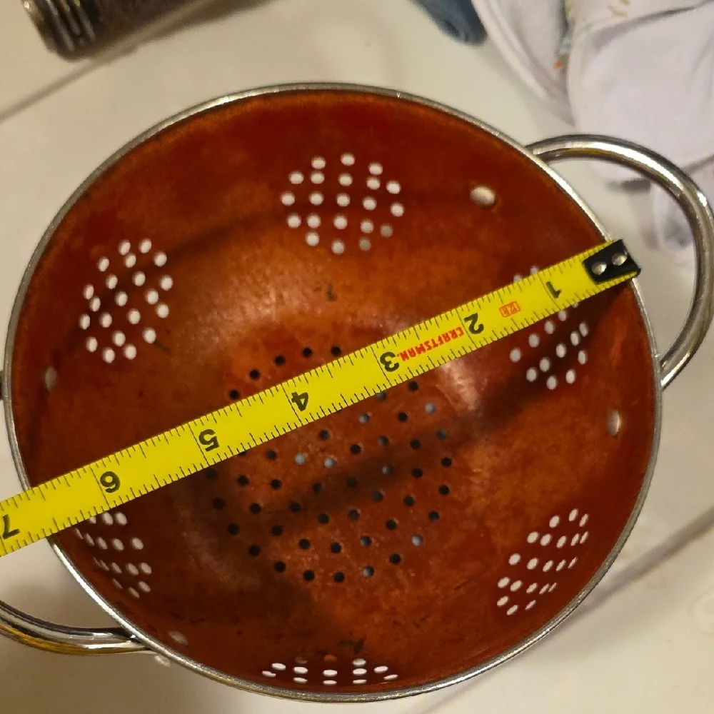 Source Unknown Rustic Red Colander - Picture 2 of 7